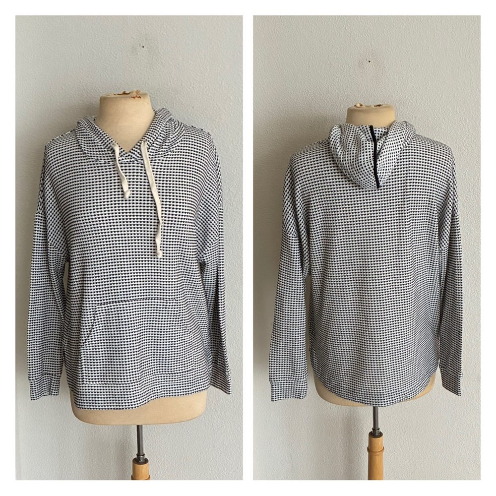 MelloDay waffle knit hoodie